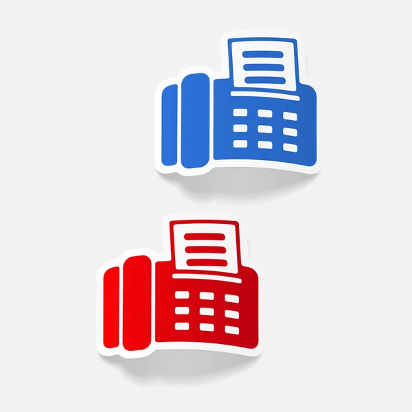 Icônes fax bureau — Image vectorielle