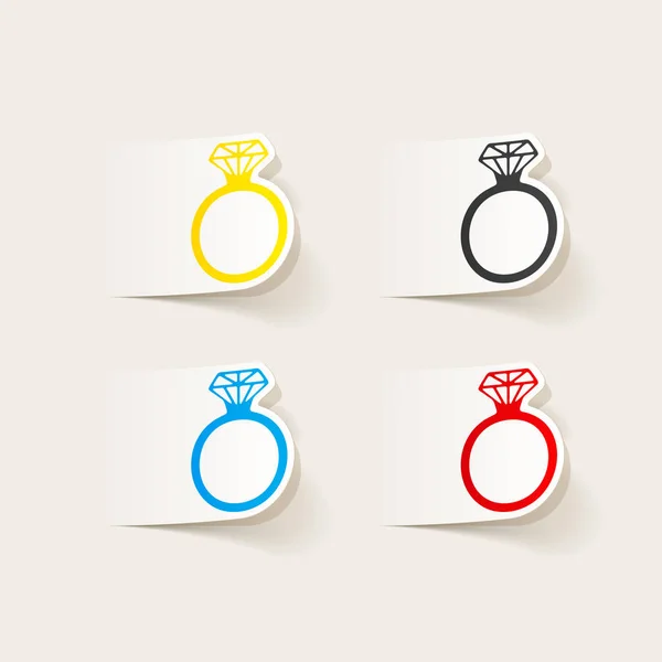 Icone anello di fidanzamento — Vettoriale Stock