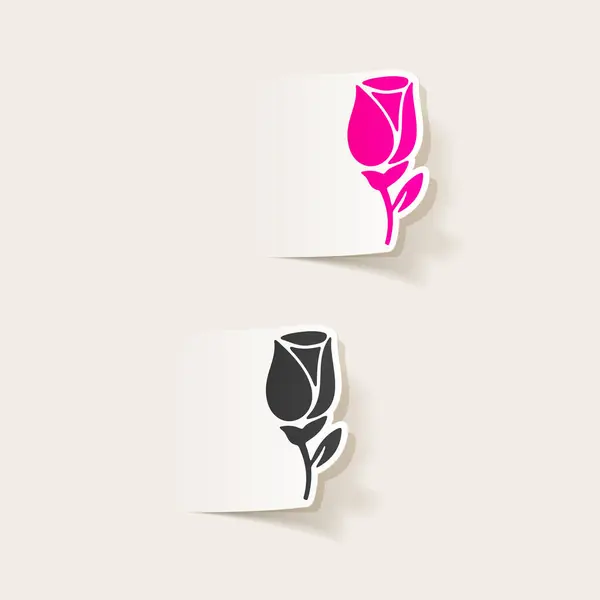Rose flower icons — Stock Vector