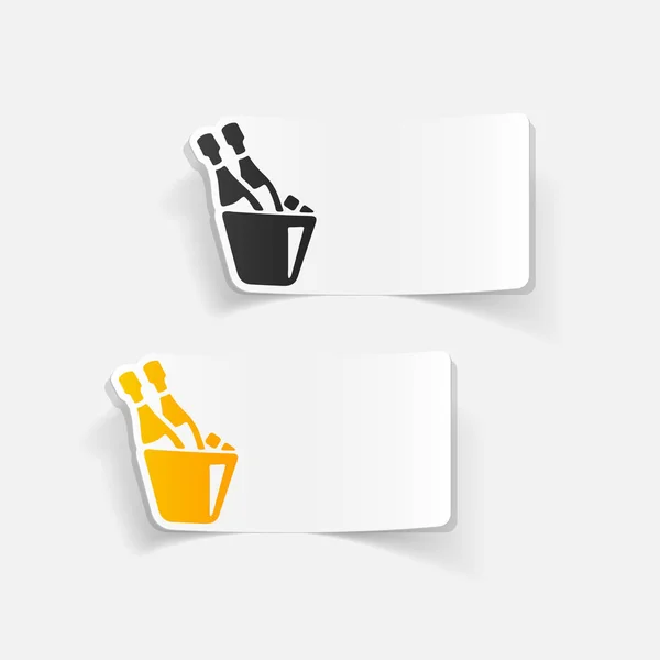 Bouteilles de champagne icônes ensemble — Image vectorielle
