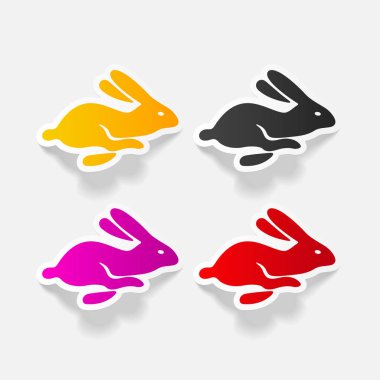 Paskalya tavşanı gerçekçi tasarım öğesi