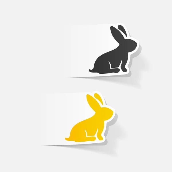 Easter rabbit realistic design element — Stock Vector