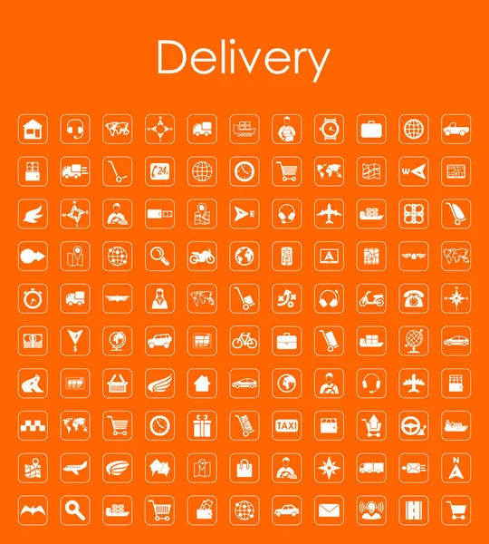 Set di icone di consegna semplici — Vettoriale Stock