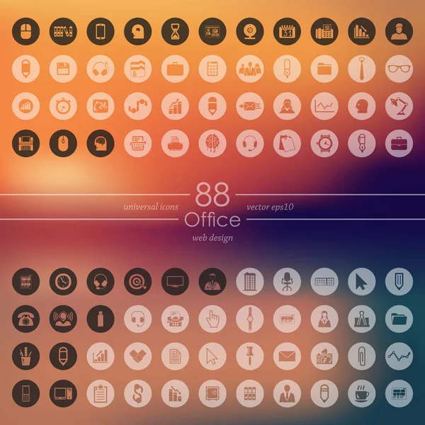 Set van kantoorpictogrammen — Stockvector