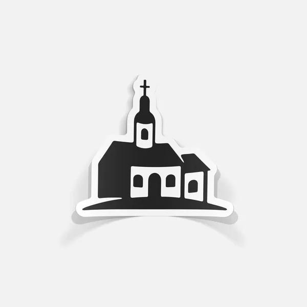 Elemento de design realista igreja —  Vetores de Stock