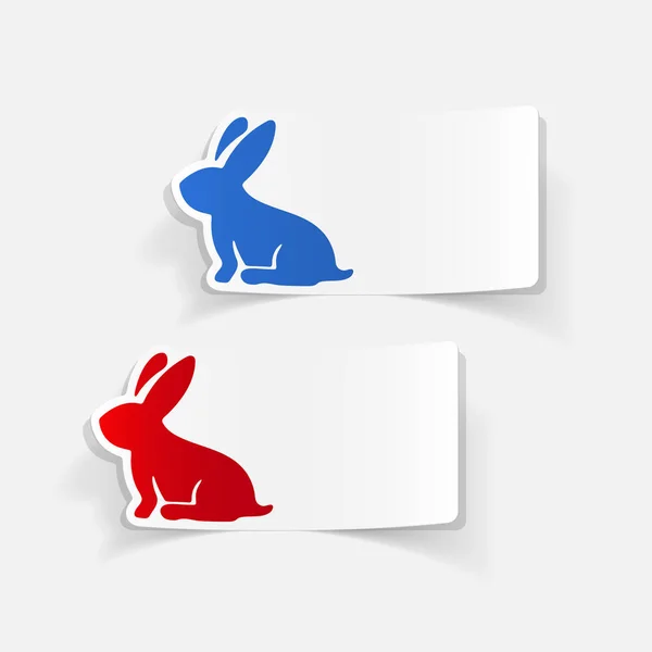 Pasen konijn realistische ontwerpelement — Stockvector