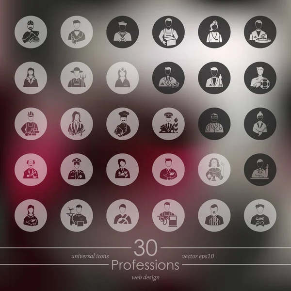 Set of professions icons — Stock Vector