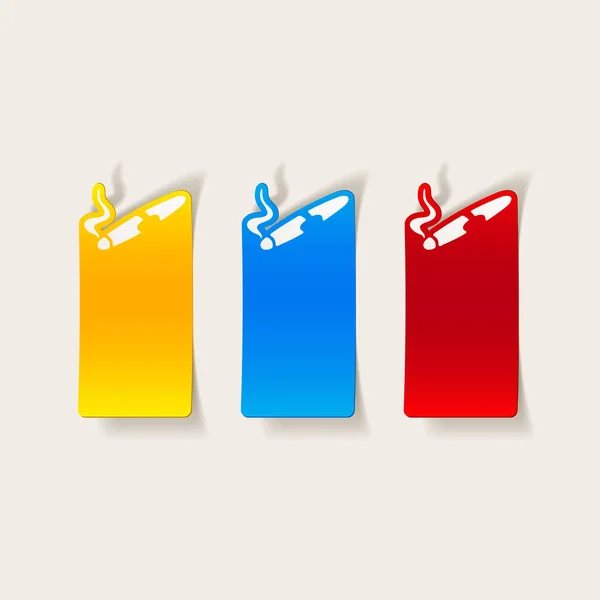 Elemento de diseño realista cigarro — Vector de stock