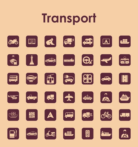 Set of transport simple icons — Stock Vector