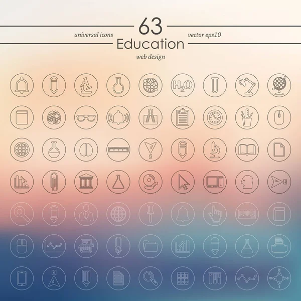 Conjunto de iconos de educación — Vector de stock