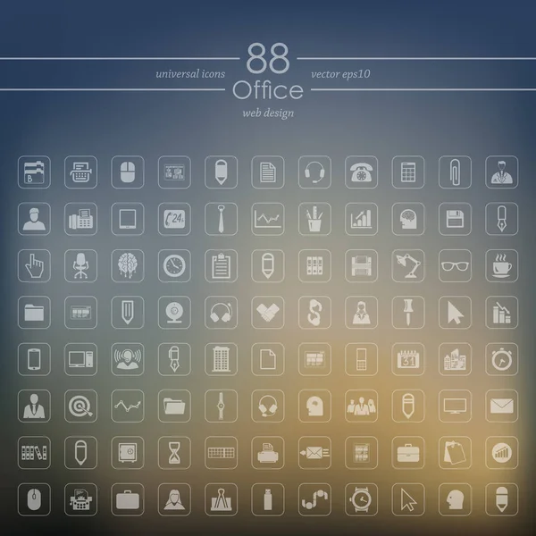 Set ikon kantor - Stok Vektor