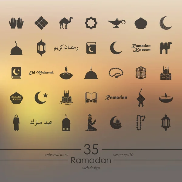 Reihe von Ramadan-Ikonen — Stockvektor