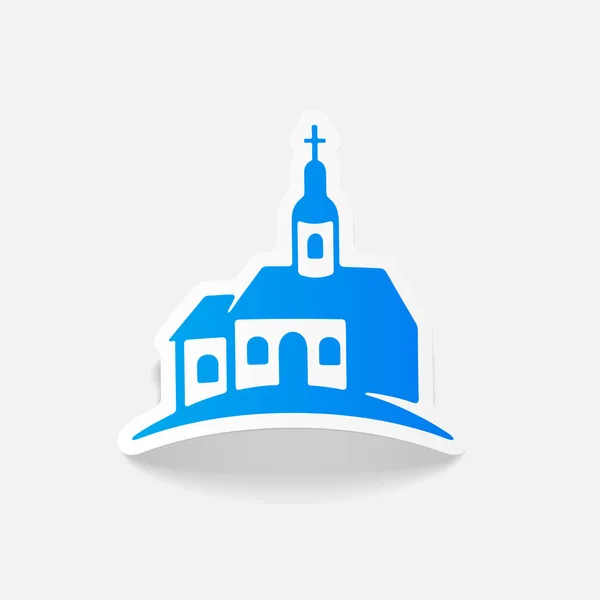Kerk realistische ontwerpelement — Stockvector