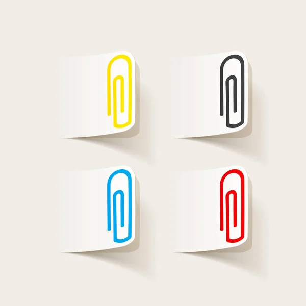 Paper clip design element — Stock Vector