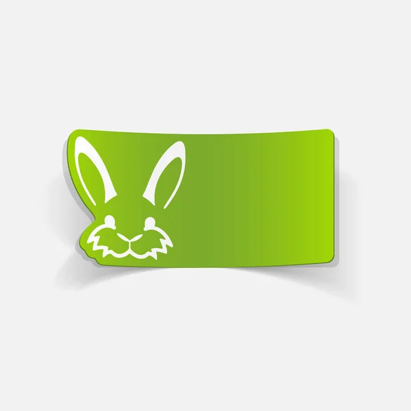 Conejo de Pascua elemento de diseño realista — Vector de stock