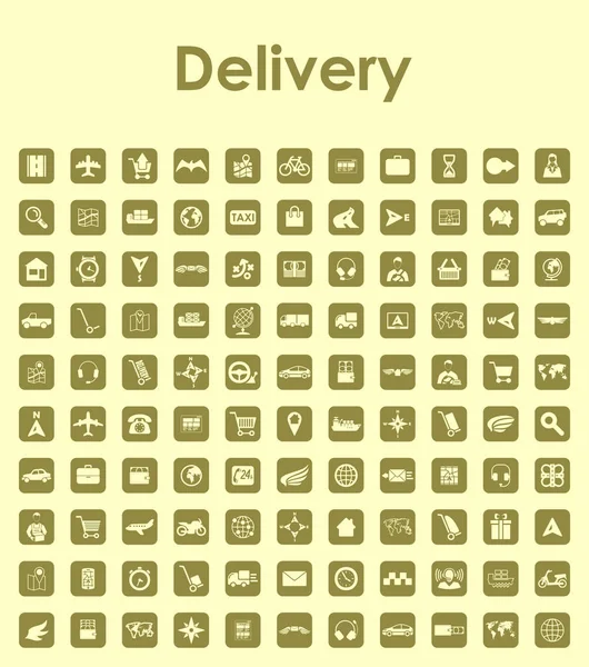 Set pengiriman ikon sederhana - Stok Vektor