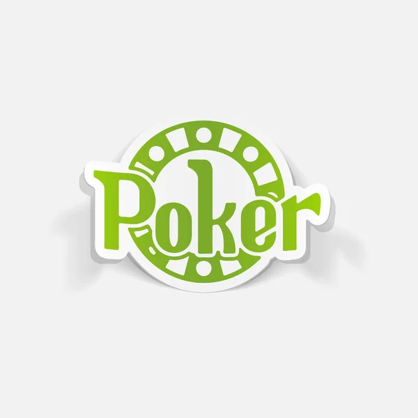 Realistický grafický prvek: poker — Stockový vektor