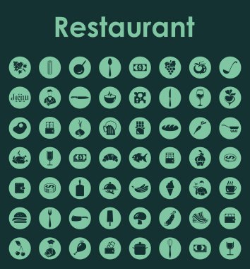 Restoran basit simgeler kümesi