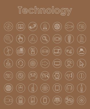 Teknolojisi basit simgeler kümesi