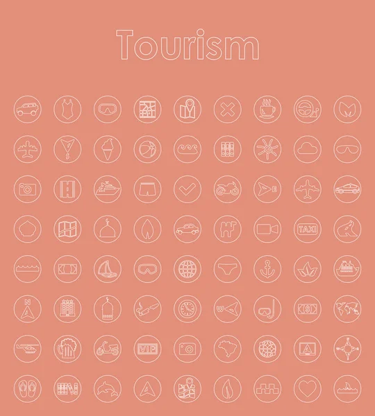 観光シンプルなアイコンのセット — ストックベクタ