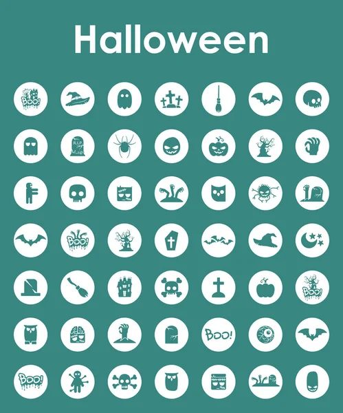 Set di halloween semplici icone — Vettoriale Stock