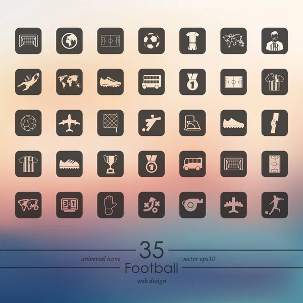 Набор футбольных икон — стоковый вектор