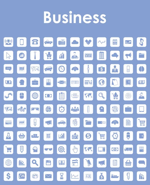Set of business simple icons — Stock Vector