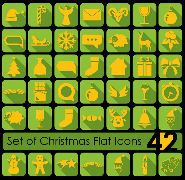 Conjunto de iconos de Navidad — Vector de stock