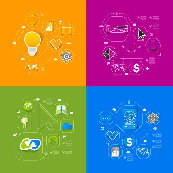 Autocollant d'entreprise infographie — Image vectorielle