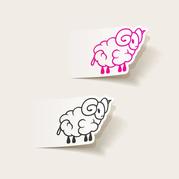 Ontwerpelement: schapen — Stockvector