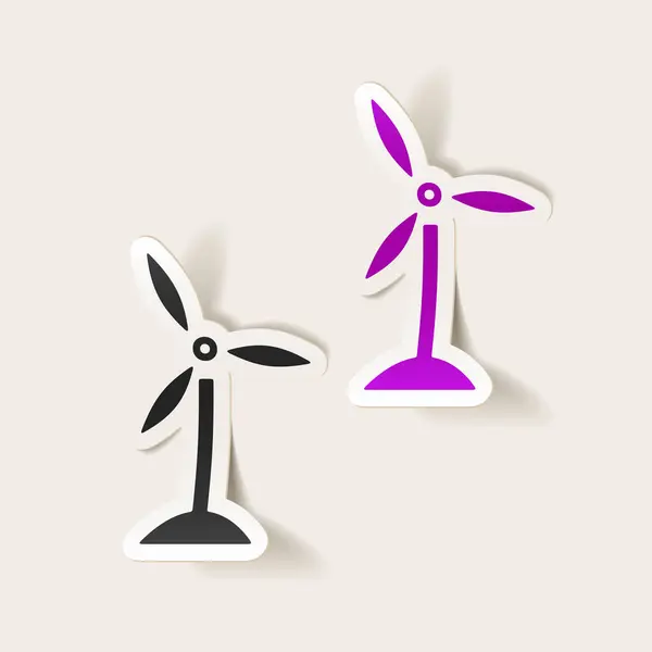Design element: wind turbines — Stock Vector