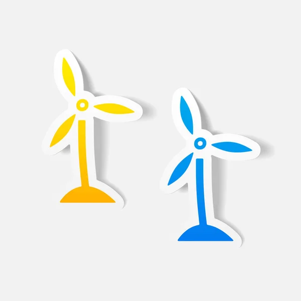 Design element: wind turbines — Stock Vector