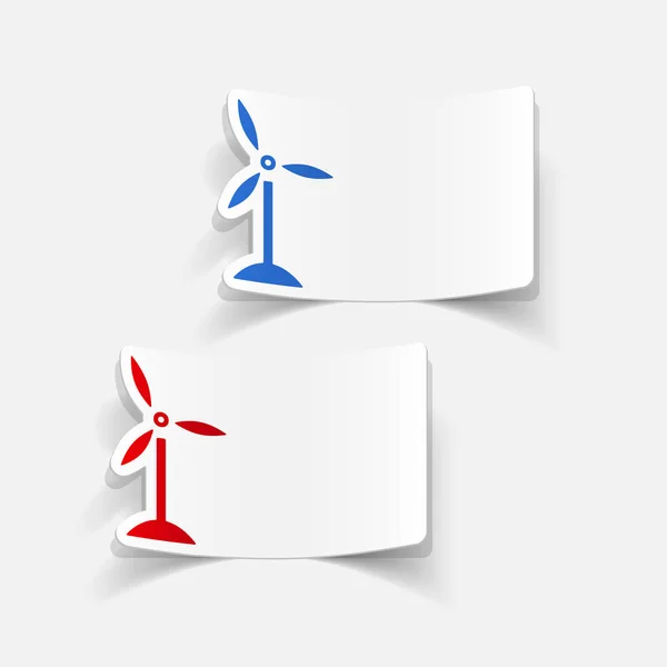 Ontwerpelement: windturbines — Stockvector