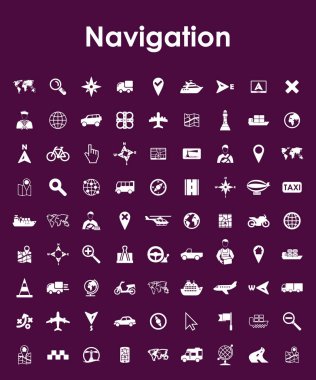 Navigasyon basit simgeler kümesi