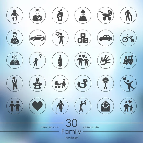 Set of family icons — Stock Vector