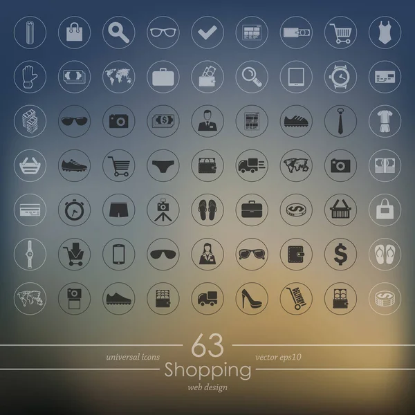 Conjunto de iconos de compras — Vector de stock