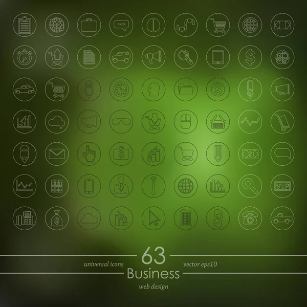 Набор значков для бизнеса — стоковый вектор