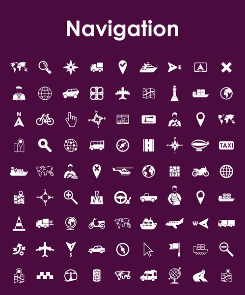 Jeu d'icônes simples de navigation — Image vectorielle