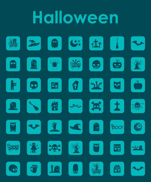 Set van Halloween eenvoudige pictogrammen — Stockvector