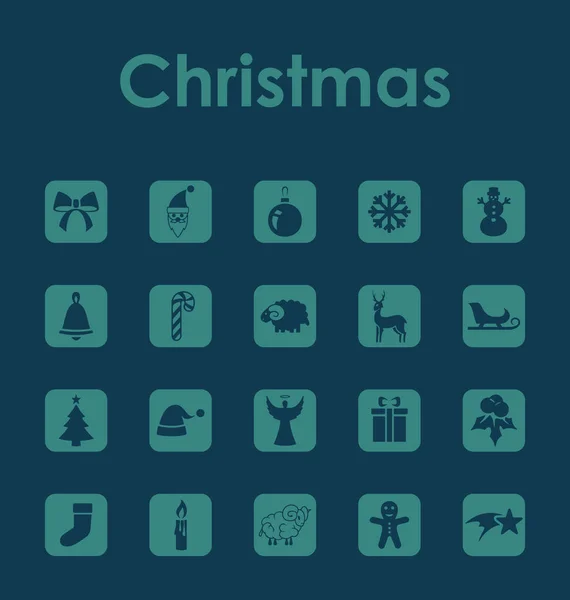 Set of Christmas simple icons — Stock Vector