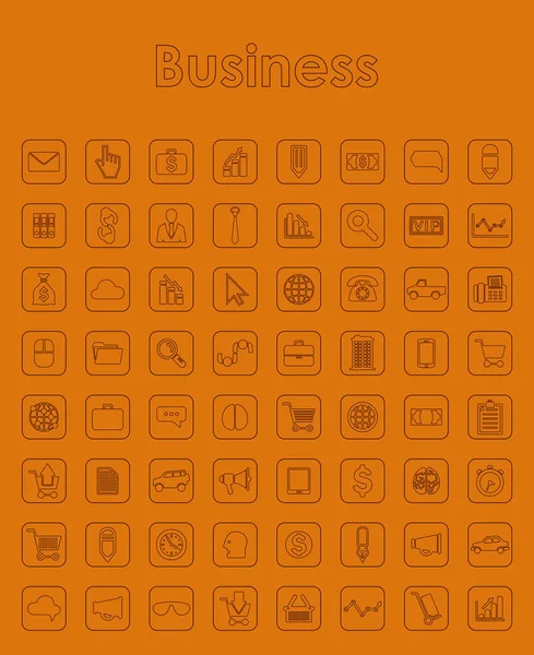 Set of business simple icons — Stock Vector