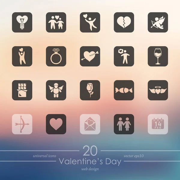 Set of Valentine's Day icons — Stock Vector