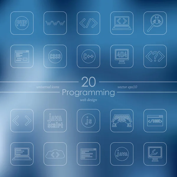 Uppsättning av programmering ikoner — Stock vektor