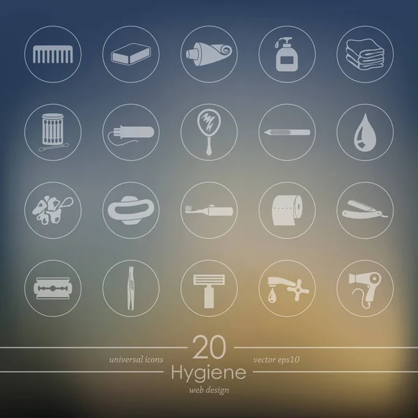 Conjunto de ícones de higiene —  Vetores de Stock