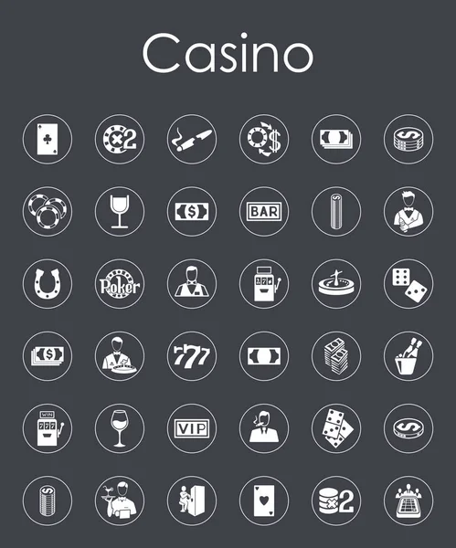 Conjunto de iconos de casino — Archivo Imágenes Vectoriales