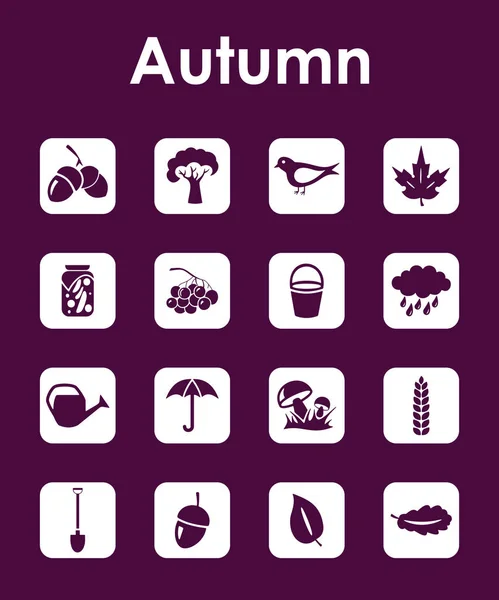 Conjunto de iconos de otoño — Archivo Imágenes Vectoriales