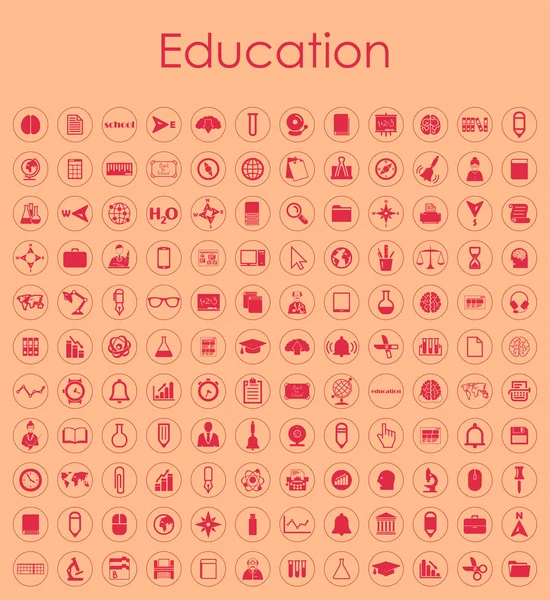 Uppsättning ikoner för utbildning — Stock vektor