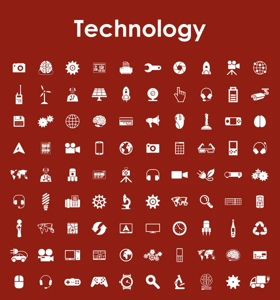 Zestaw ikon technologicznych — Wektor stockowy