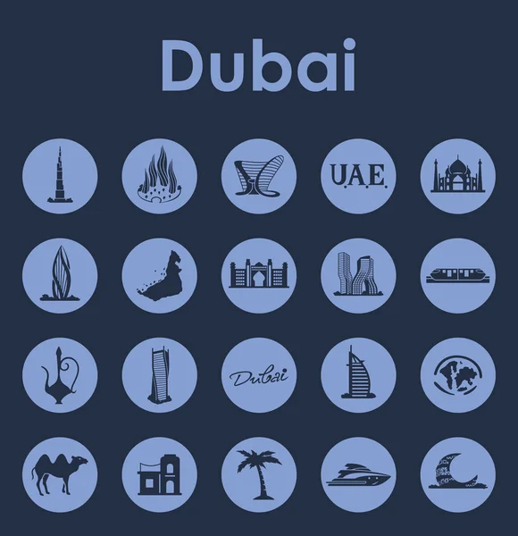 Ensemble d'icônes Dubaï — Image vectorielle