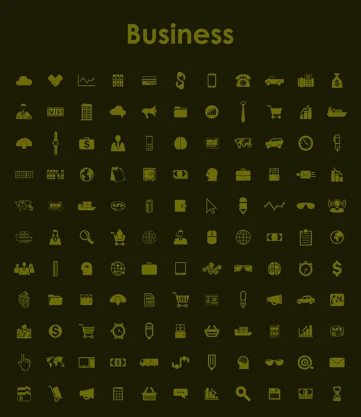 Набор значков для бизнеса — стоковый вектор